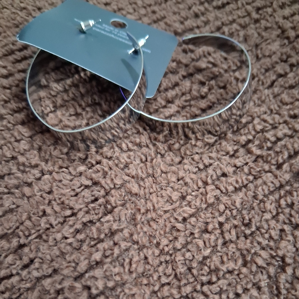 Paparazzi Sleek Silver Hoops